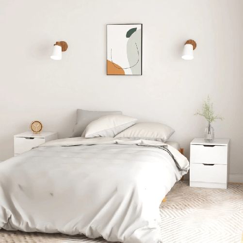 vidaXL-Comodini-2-pz-Bianco-Lucido-40x40x50-cm-in-Truciolato