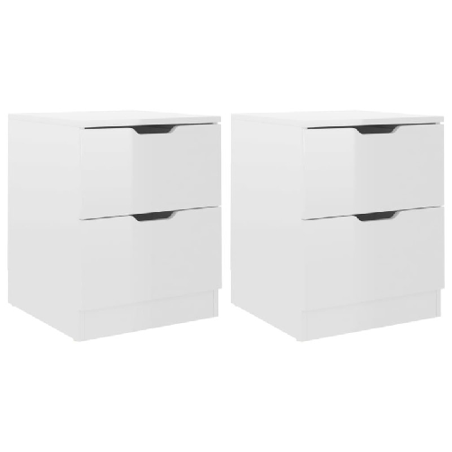 vidaXL-Comodini-2-pz-Bianco-Lucido-40x40x50-cm-in-Truciolato