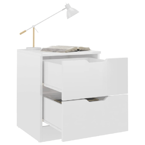 vidaXL-Comodini-2-pz-Bianco-Lucido-40x40x50-cm-in-Truciolato