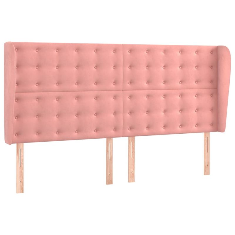 Testiera-ad-Orecchio-Rosa-183x23x78-88-cm-in-Velluto