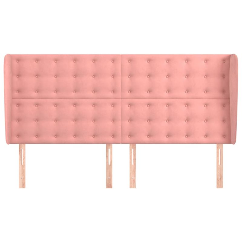 Testiera-ad-Orecchio-Rosa-183x23x78-88-cm-in-Velluto
