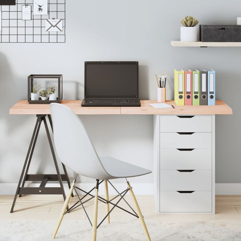 vidaXL-Piano-per-Tavolo-140x60x4-cm-in-Rovere-Massello-Non-Trattato