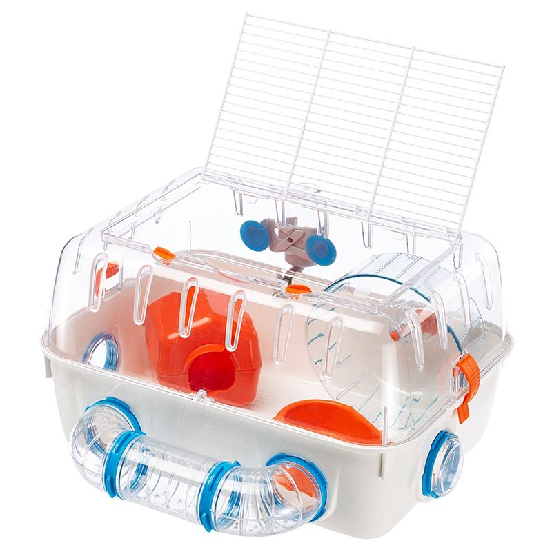 Ferplast-Gabbia-per-criceti-COMBI-1-Casetta-per-piccoli-roditori-Robusta-plastica-Tetto-con-griglia-apribile-Tubi-e-accessori-inclusi-405-x-295-x-h-225-cm-Bianco