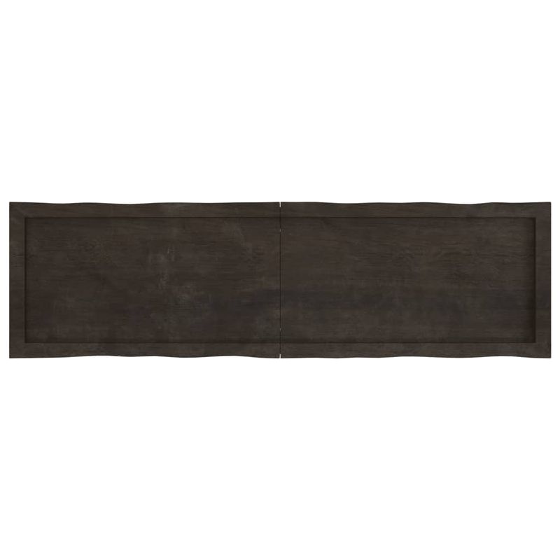 vidaXL-Piano-Tavolo-Grigio-Scuro-160x50x6-cm-in-Rovere-Non-Trattato