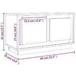 vidaXL-Mobile-Porta-TV-Rovere-Sonoma-80x35x45-cm-in-Legno-Multistrato