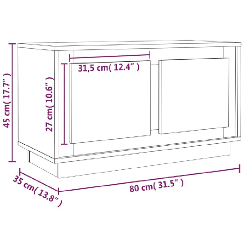 vidaXL-Mobile-Porta-TV-Rovere-Sonoma-80x35x45-cm-in-Legno-Multistrato