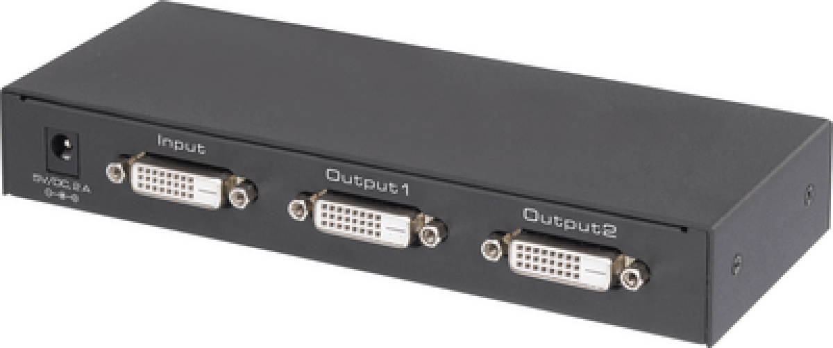 Renkforce 2 Port DVI-Splitter Ultra HD-fhig 3840 x 2160 Pixel Schwarz