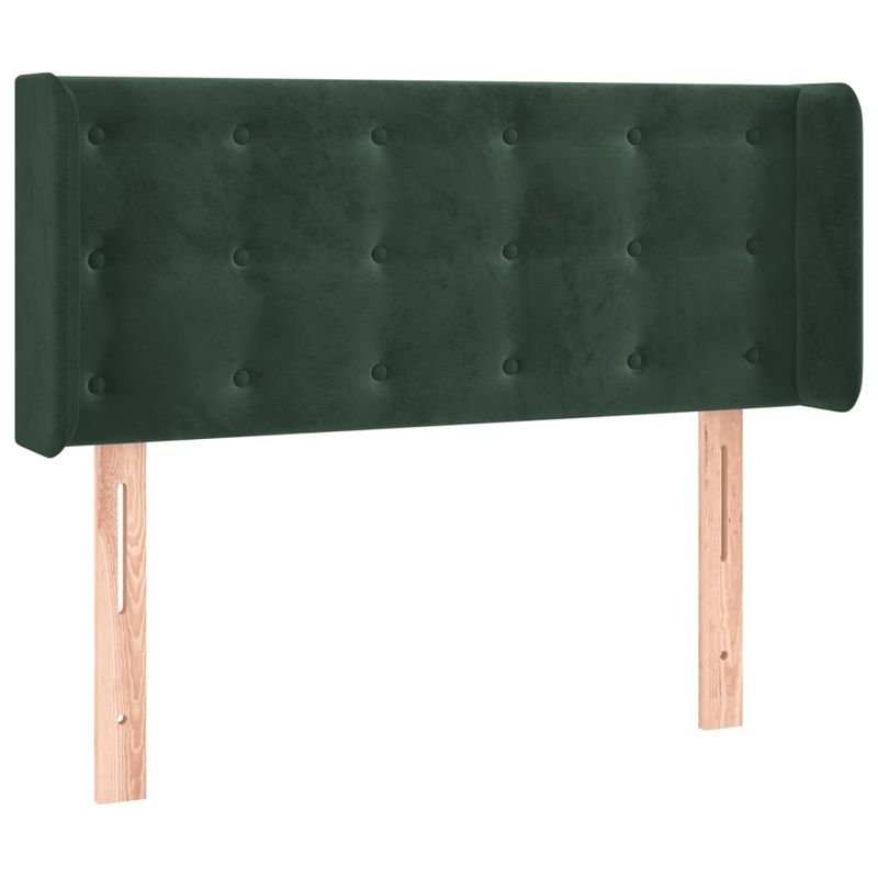 vidaXL-Testiera-ad-Orecchio-Verde-Scuro-93x16x78-88-cm-in-Velluto