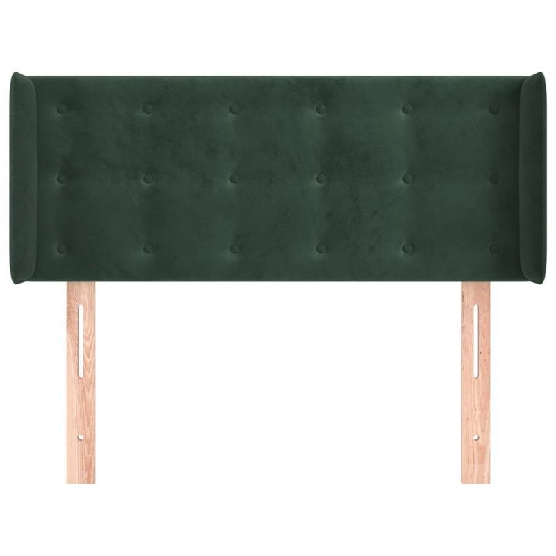 vidaXL-Testiera-ad-Orecchio-Verde-Scuro-93x16x78-88-cm-in-Velluto