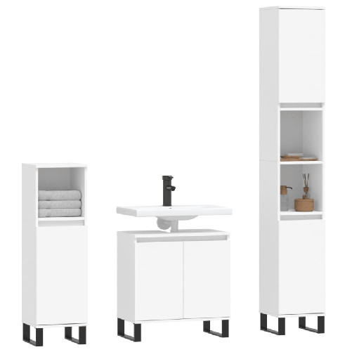 vidaXL-Set-di-Mobili-da-Bagno-3-pz-Bianco-in-Legno-Multistrato