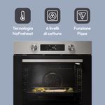 Candy-CA6-N3B3YTX1-New-Moderna-Forno-Elettrico-da-Incasso-Ventilato-Multifunzione-con-Grill-Wi-Fi-Bluetooth-78-Litri-60-cm-Classe-A-colore-Acciaio-Inox