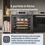 Candy-CA6-N3B3YTX1-New-Moderna-Forno-Elettrico-da-Incasso-Ventilato-Multifunzione-con-Grill-Wi-Fi-Bluetooth-78-Litri-60-cm-Classe-A-colore-Acciaio-Inox