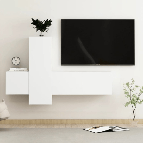 vidaXL-Set-Mobile-TV-3-pz-Bianco-in-Truciolato