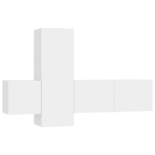 vidaXL-Set-Mobile-TV-3-pz-Bianco-in-Truciolato