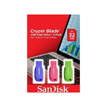 SanDisk Cruzer Blade 3x 32GB unità flash USB USB tipo A 2.0 Blu, Verde, Rosa