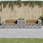 VidaXL Panca da Giardino con Cesto Gabbione Legno Impregnato di Pino