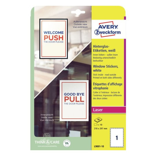 Avery-L9001-10-etichetta-per-stampante-Bianco-Etichetta-per-stampante-autoadesiva