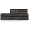 vidaXL-Set-Salotto-da-Giardino-3-pz-in-Legno-di-Pino-Impregnato-Grigio