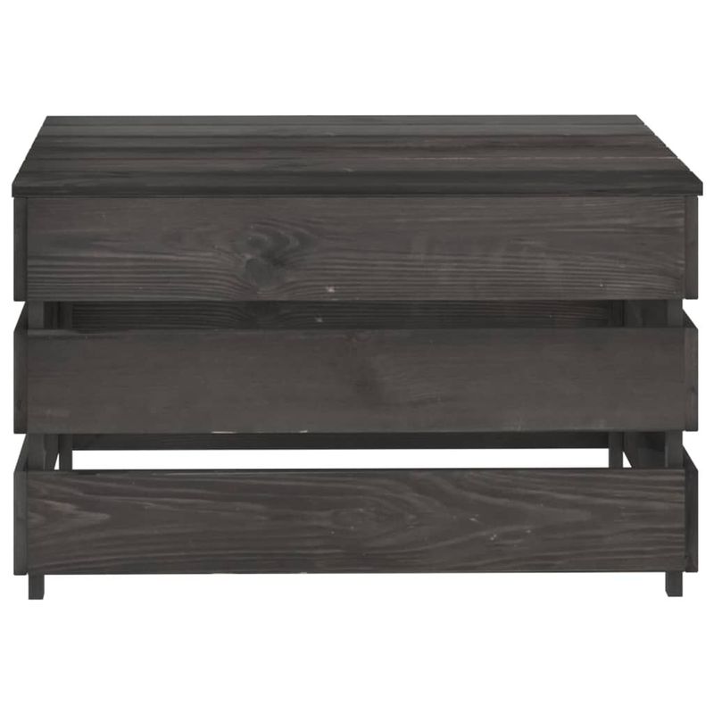 vidaXL-Set-Salotto-da-Giardino-3-pz-in-Legno-di-Pino-Impregnato-Grigio