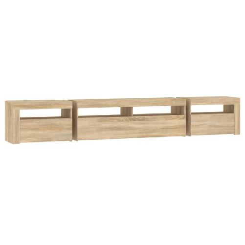 vidaXL-Mobile-Porta-TV-con-Luci-LED-Rovere-Sonoma-240x35x40-cm