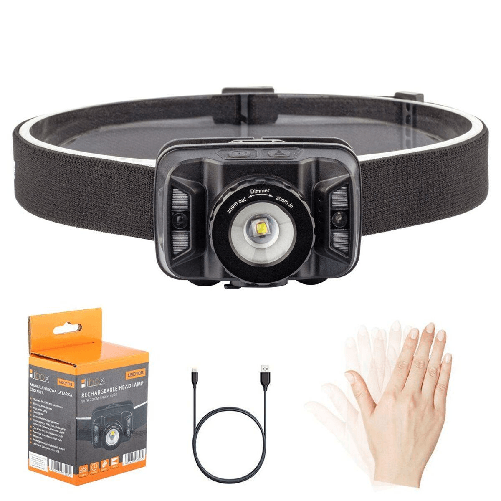 Libox Torcia Frontale LED Libox LB0106 Bianco Nero 250 Lm