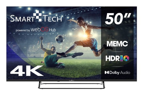 Smart-Tech-50UW02V-Smart-TV-50-Pollici-4K-Ultra-HD-Display-LED-Sistema-Web-OS-DVBT2-C-S2-Classe-E-colore-Nero