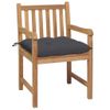 Sedie-da-Giardino-6-pz-con-Cuscini-Antracite-Massello-di-Teak