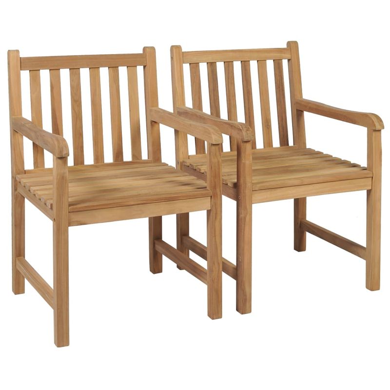 Sedie-da-Giardino-6-pz-con-Cuscini-Antracite-Massello-di-Teak