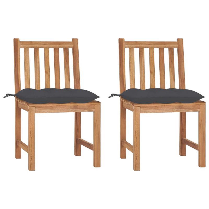 Sedie-da-Giardino-4-pz-con-Cuscini-in-Legno-Massello-di-Teak