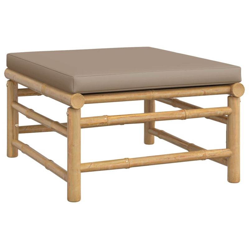 Set-Salotto-da-Giardino-8pz-con-Cuscini-Verdi-Bambu
