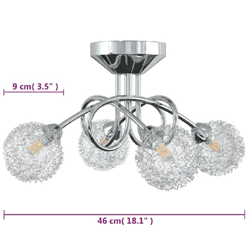 Lampada-da-Soffitto-con-Paralumi-in-Rete-per-4-Luci-LED-G9