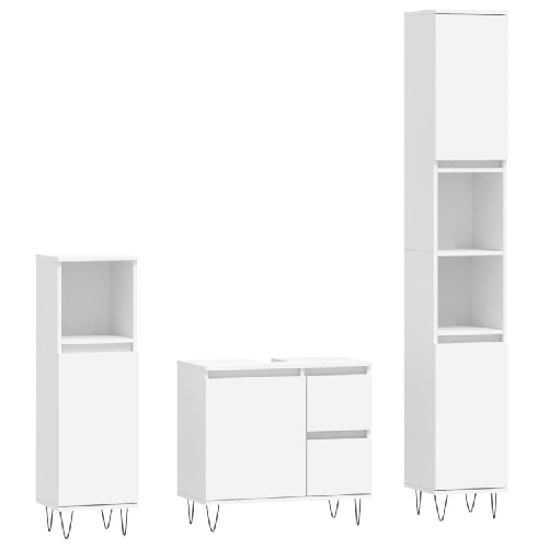 vidaXL-Set-Mobili-da-Bagno-3-pz-Bianco-in-Legno-Multistrato
