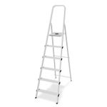 Colombo Scala STARK 6 gradini in acciao-alluminio con gradini e piedini antiscivolo EN131 MADE IN ITALY