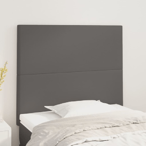 Testiera-2-pz-Grigio-80x5x78-88-cm-in-Similpelle