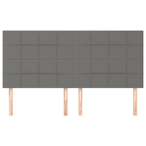 Testiera-4-pz-Grigio-Scuro-90x5x78-88-cm-in-Tessuto