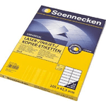 Soennecken Universaletiketten 105x42.3mm 1400 St./Pack. - Wei - Rechteck - Dauerhaft - Papier