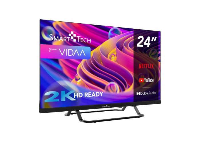 Smart-tech-24HV02V-Smart-TV-24-Pollici-HD-Ready-Display-LED-Sistema-Vidaa-colore-Nero