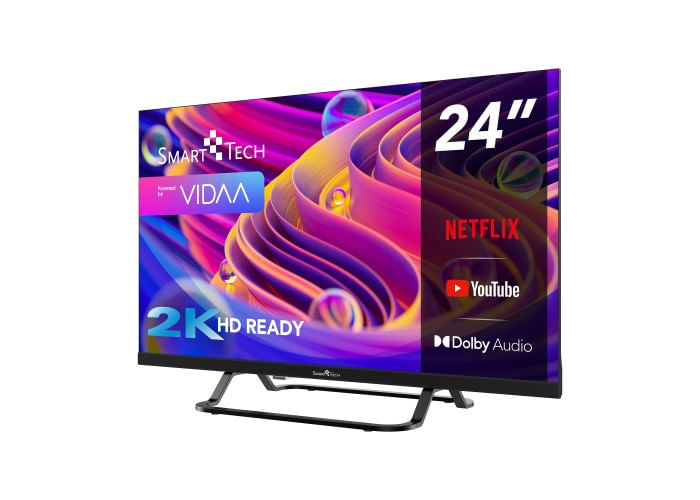 Smart-tech-24HV02V-Smart-TV-24-Pollici-HD-Ready-Display-LED-Sistema-Vidaa-colore-Nero