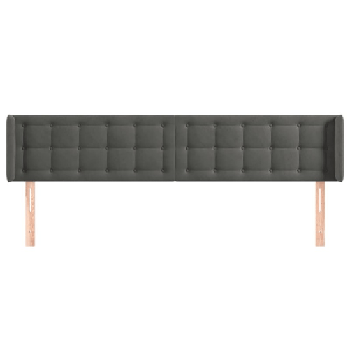 Testiera-ad-Orecchio-Grigio-Scuro-203x16x78-88-cm-in-Velluto
