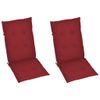 Sedie-da-Giardino-4-pz-con-Cuscini-Rosso-Vino-Massello-di-Teak