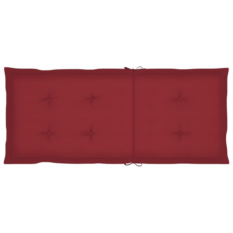 Sedie-da-Giardino-4-pz-con-Cuscini-Rosso-Vino-Massello-di-Teak