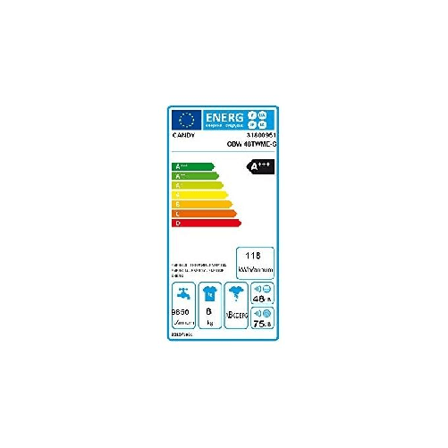 Candy-Smart-Inverter-CBW-48TWME-S-lavatrice-Caricamento-frontale-8-kg-1400-Giri-min-Bianco