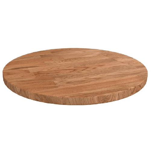 Piano-Tavolo-Rotondo-Marrone-Chiaro-Ø30x15-cm-Rovere-Trattato