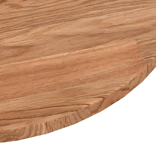 Piano-Tavolo-Rotondo-Marrone-Chiaro-Ø30x15-cm-Rovere-Trattato