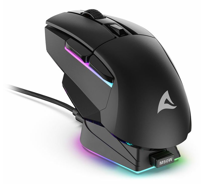 Sharkoon-Skiller-SGM50W-Mouse-Nero-Cablato-e-Wireless-6400-dpi