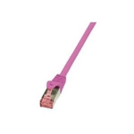 LOGILINK Cavo patch CAT6 3,0 m rosa S/FTP 2xRJ45, LSZH, CU LogiLink