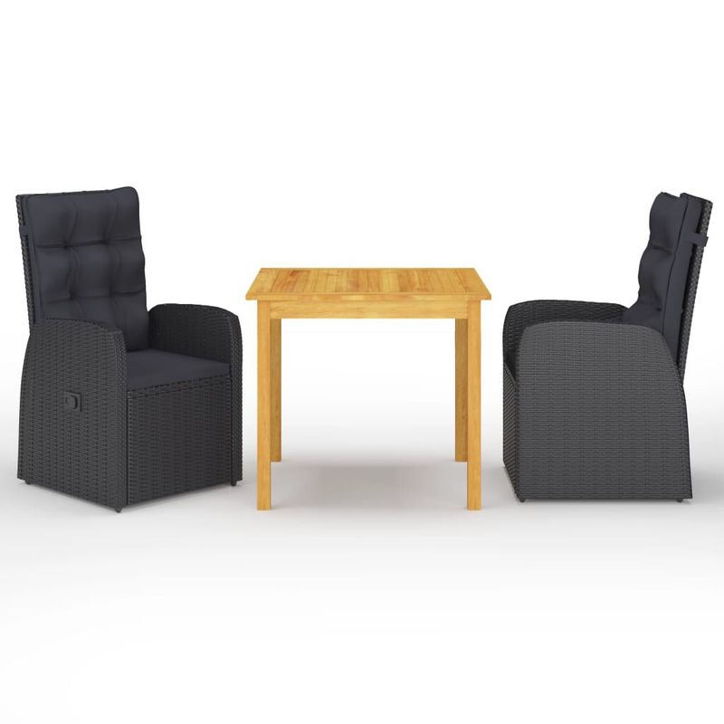 vidaXL-Set-Mobili-da-Pranzo-per-Giardino-5-pz-Nero