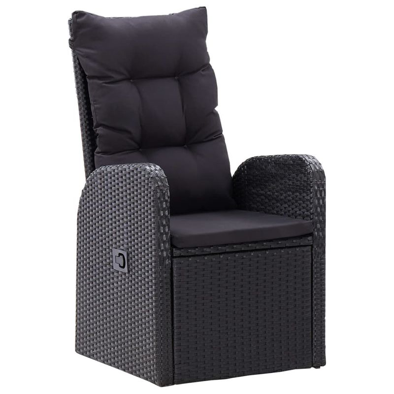 vidaXL-Set-Mobili-da-Pranzo-per-Giardino-5-pz-Nero