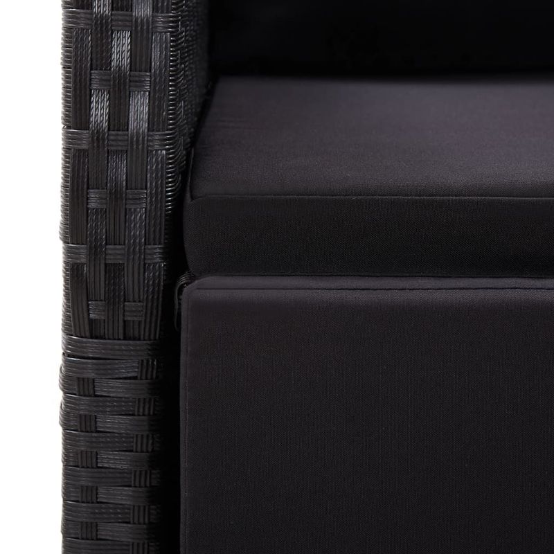 vidaXL-Set-Mobili-da-Pranzo-per-Giardino-5-pz-Nero