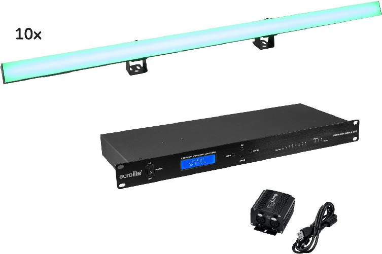EUROLITE Set 10x LED PR-100/32 Pixel DMX Rail + DMX Software (20000807)